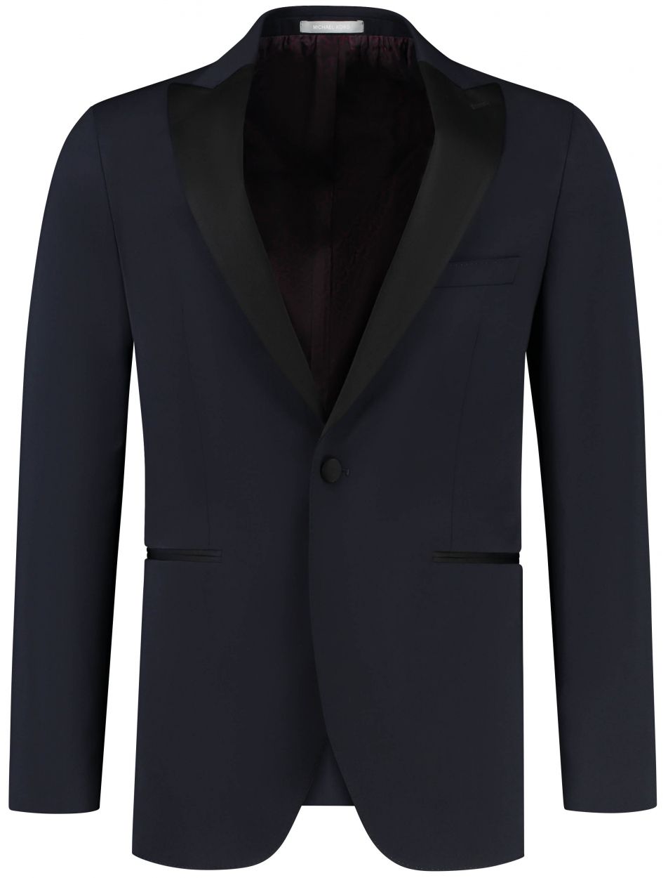 σμοκιν γαμου Michael Kors με peak lapel απο μεταξι και υφασμα super 100