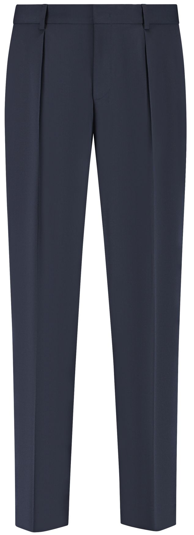 Roberto Cavalli ανδρικό παντελόνι regular fit μπλε navy μάλλινο — παντελόνι με πιέτα