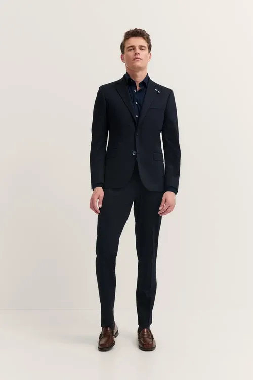 Bugatti Ανδρικό Κοστούμι Modern Fit Μπλε Navy Stretch 99200 — ολο το κοστούμι
